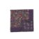 (product) Purple Double Sided Multicolor Floral and Medallions Pocket Square, Folded