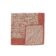 (product) Burnt Siena Double Sided Pocket Square with Small Multicolor Flowers and Abstract Dots