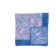 (product) Blue and Pink Double Sided Pocket Square with Large and Small Flowers