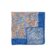 (product) Blue and Orange Double Sided Pocket Square with Large and Small Flowers