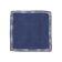 (product) Navy Pocket Square with Classic White Polka Dots and Striped Border