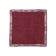(product) Burgundy Pocket Square with Classic White Polka Dots and Striped Border
