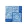 (product) Navy and Light Blue Double Sided Pocket Square with Large and Small Flowers