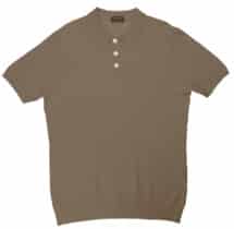 Mink Silk Cashmere Link Stitch Polo