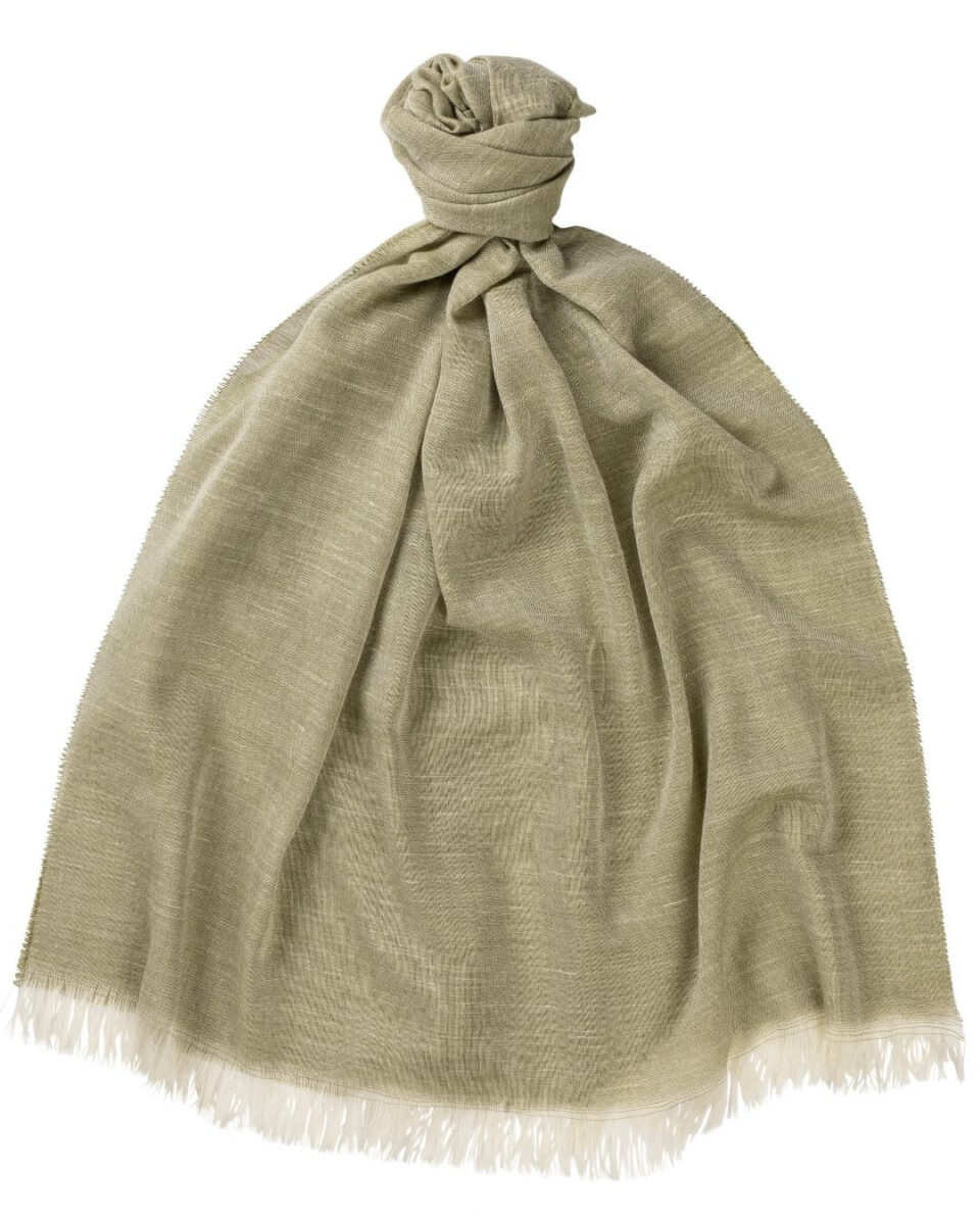 (product) Sage The Whitby Cashmere Lightweight Stole, Knotted