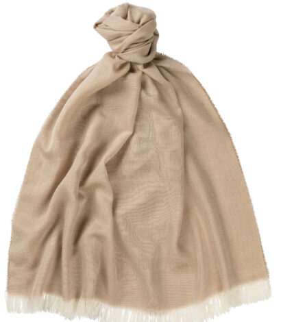 (product) Fawn The Whitby Cashmere Lightweight Stole, Knotted