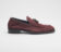 (product) Napoli Oxblood Suede Loafer, Single shoe side view