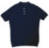 (product) Navy Silk Cashmere Link Stitch Polo