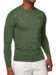 (product) Olive Cashmere Crew Neck Sweater