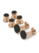 (product) Onyx Stud and Cufflink Set (Rose Gold)