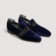 (product) Galba Navy Velvet Formal Loafer, Angled pair view