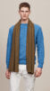Moss Solid Lightweight Escorial Scarf, Looped