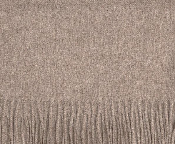 (product) Fawn Solid Wide Cashmere Scarf, Close-up view