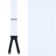 Trafalgar Regal Formal White Stretch Suspenders, Close-up view