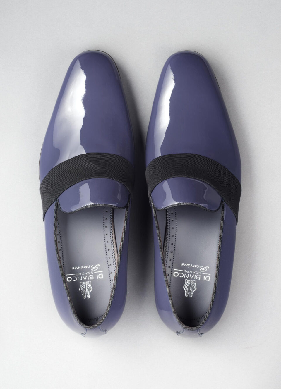 (product) Andria Navy Formal Shoe, Top view of the pair