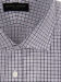 (product) Charcoal & Tattersall Spread Collar Shirt, close-up view