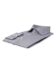 (product) Charcoal & Tattersall Spread Collar Shirt, folded and displayed flat