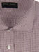 (product) Brown Textured Micro Gingham Spread Collar Shirt, close-up view
