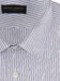 (product) Ice Grey Twill Complex Stripe Classic Collar Shirt, close-up view of the collar