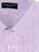 (product) Purple Thin Stripe Classic Collar Shirt, close-up view of the collar