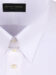 (product) White Poplin Tab Collar Shirt, featuring a close-up of the collar detailing
