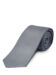 (product) Silver Fine Twill Solid Silk Tie, Rolled view