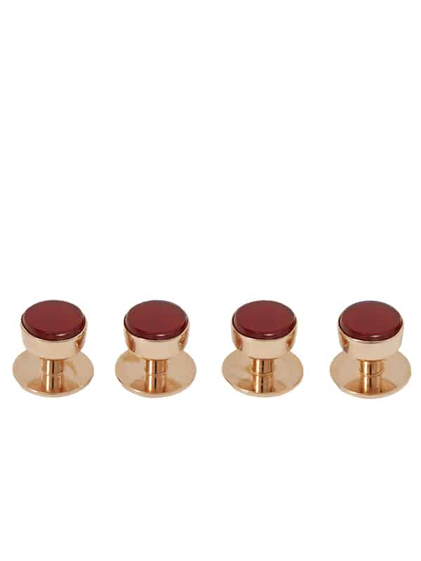 (product) Cornelian Studs (Rose Gold)