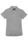 (product) Light Grey Pique Short Sleeve Polo Shirt, shown in a flat layout