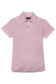 (product) Dark Millennial Pink Pique Short Sleeve Polo Shirt, shown in a flat layout