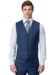 (product) Marine Blue Sharkskin Bespoke Vest