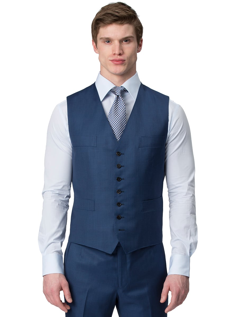 (product) Marine Blue Sharkskin Vest