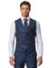(product) Blue Narrow Stripe Bespoke Suit Vest