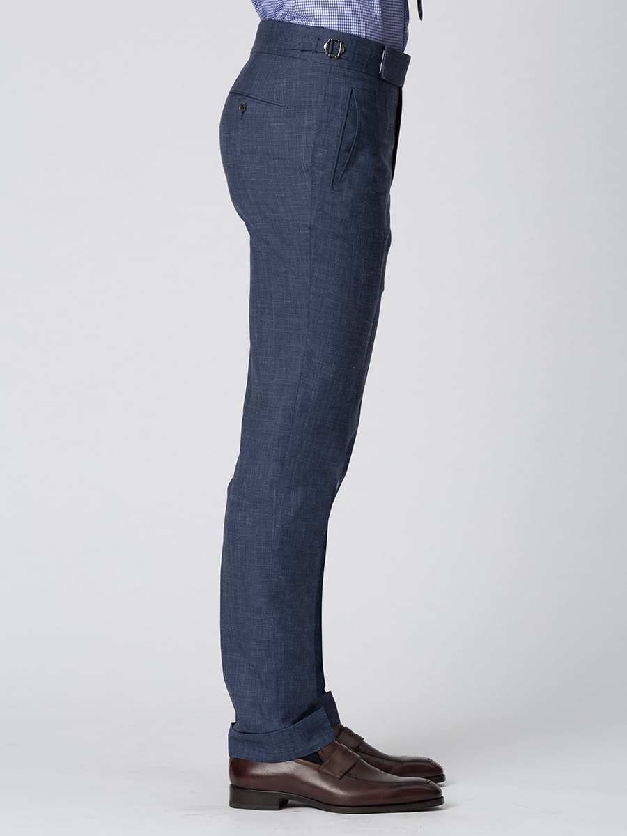 (product) Denim Chambray Bespoke Trouser, side view