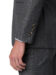 (product) Grey Macro Windowpane Bespoke Suit, cuff detail