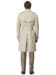 (product) Stone Cotton Trench Coat, rear view showing belt and vent