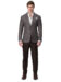(product) Brown Textured Hopsack Bespoke Sport Coat, front view