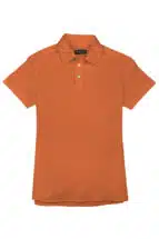 Orange Pique Polo Shirt