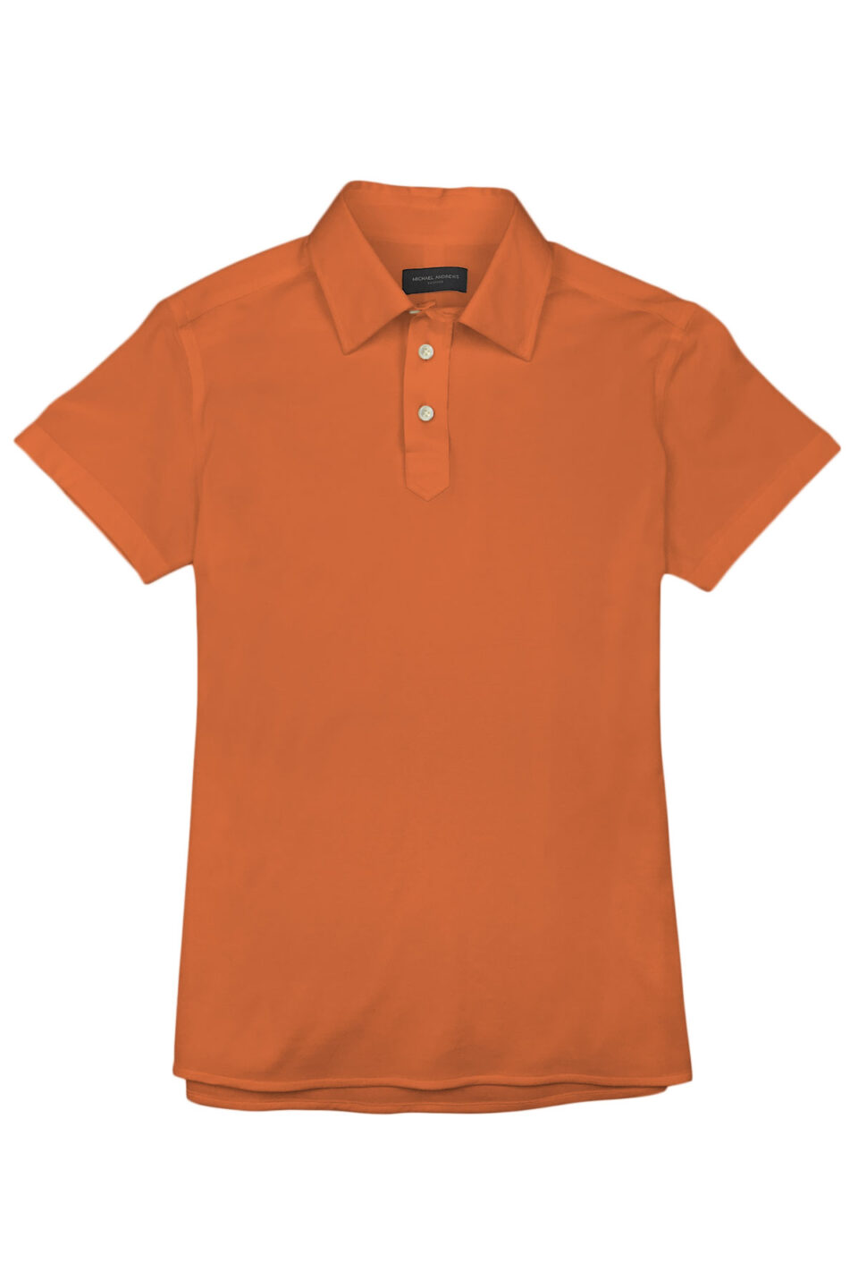 (product) Orange Pique Polo Shirt, front view