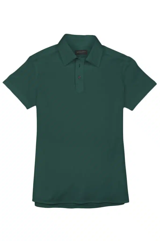 1 SWEDISH PIQUE SHORT SLEEVE POLO グリーン Michael Andrews Bespoke | Dark Forest Green Piqué Polo Shirt