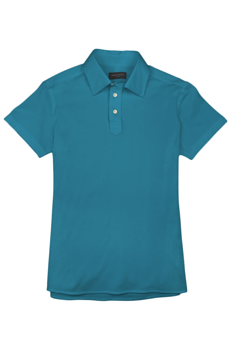 (product) Teal Pique Polo Shirt, front view