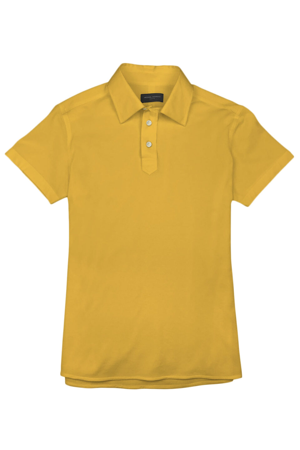 (product) Yellow Pique Polo Shirt, front view
