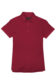 (product) Maroon Red Pique Polo Shirt, front view