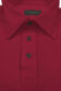 (product) Maroon Red Pique Polo Shirt, close-up of collar and buttons