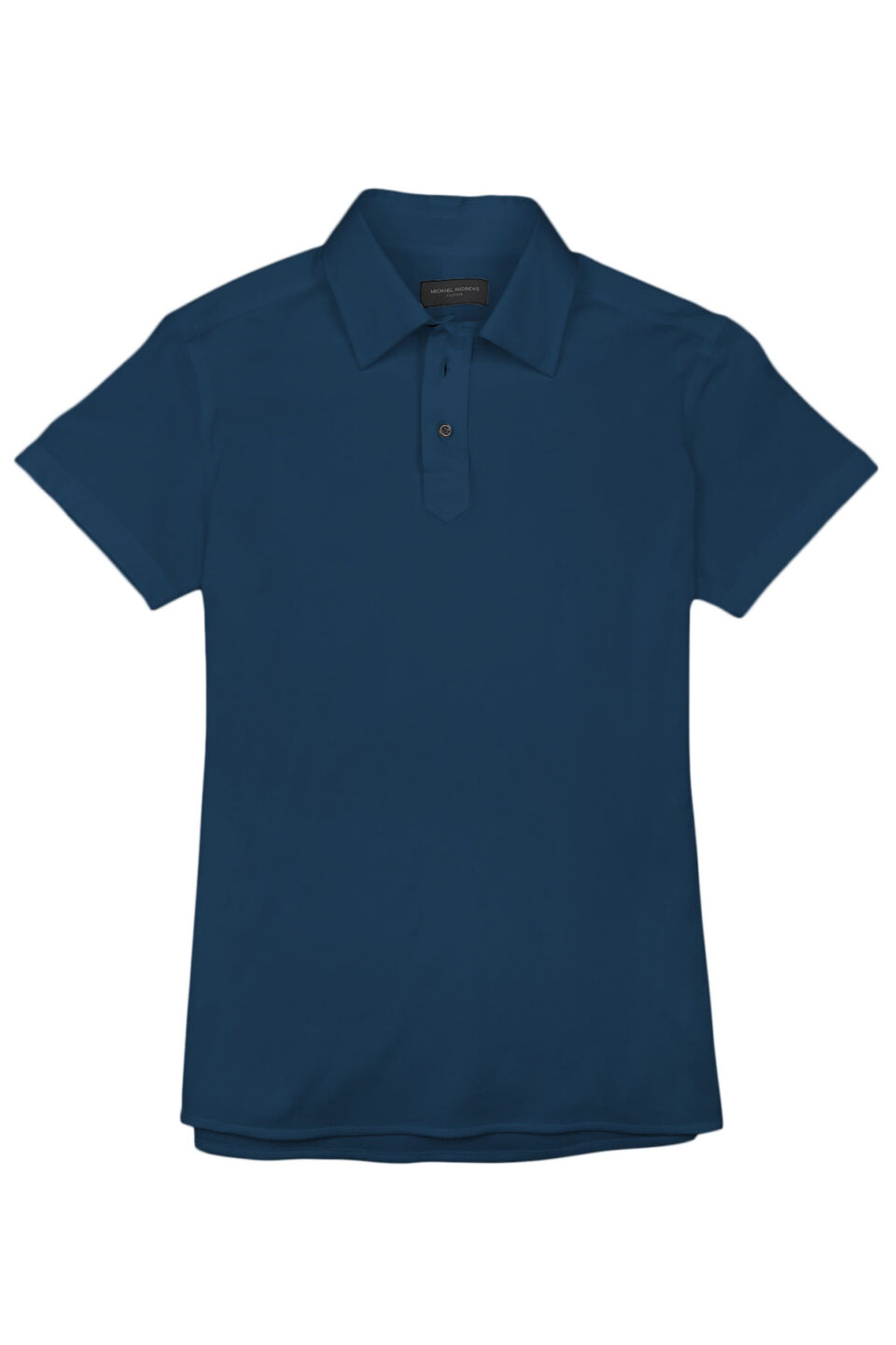 (product) Prussian Blue Pique Polo Shirt, front view
