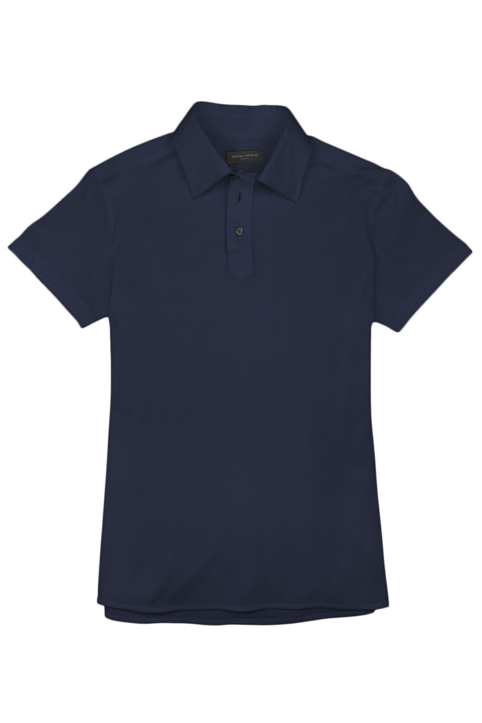 (product) Navy Blue Pique Polo Shirt, front view
