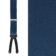Trafalgar Sutton Formal Navy Silk Suspenders, Close-up view