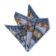 (product) Dancing Delphinus Ocean/Periwinkle Pocket Square, Folded