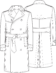 Illustration with front and back view of a trench coat