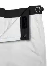 White Swim Shorts w Black Waistband