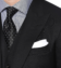 Black two-button Super 110's Bespoke Suit - Lapel Detail